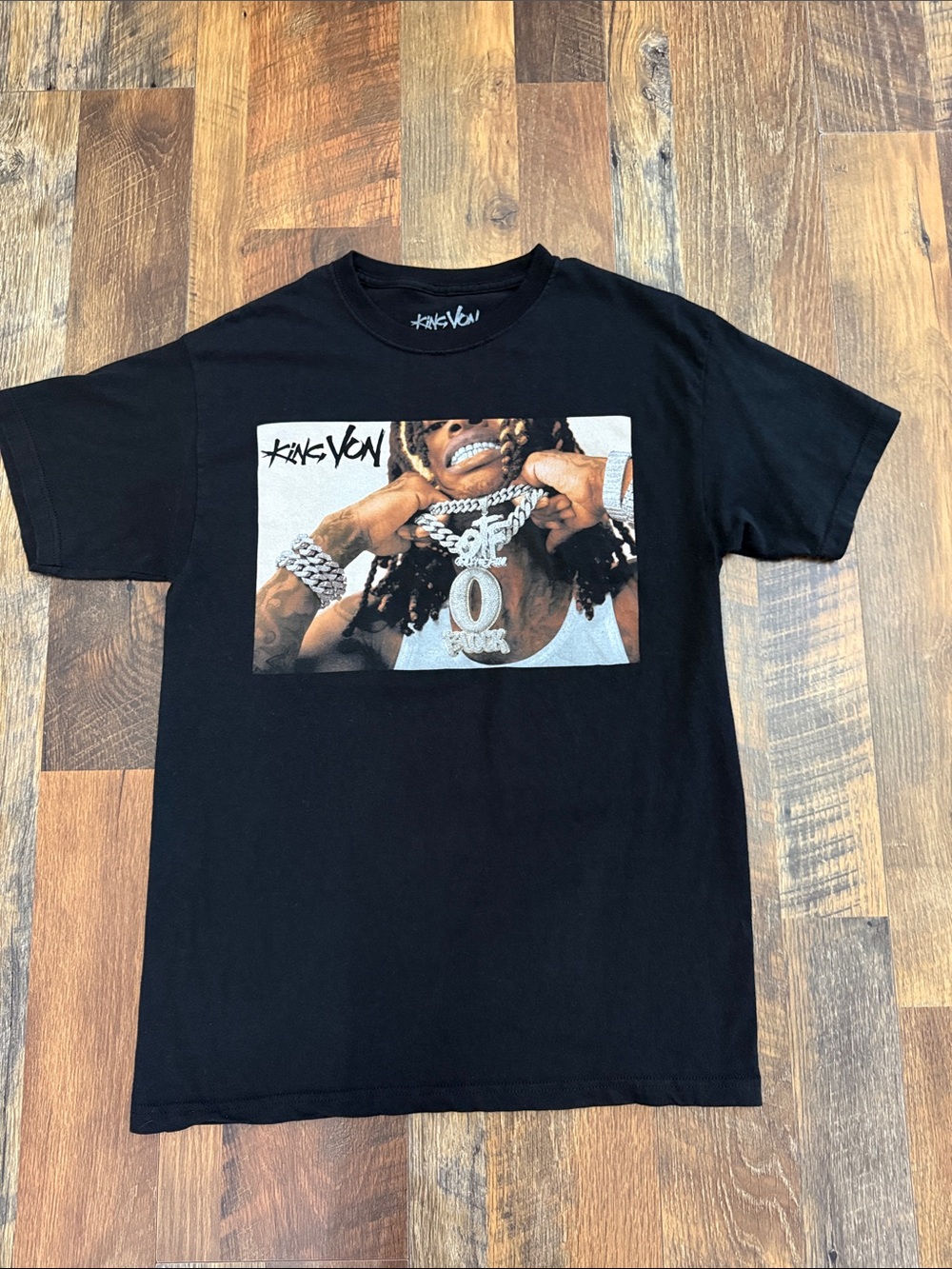 Official King Von Graphic T-Shirt Black Rap Hip Hop Merch Size Medium